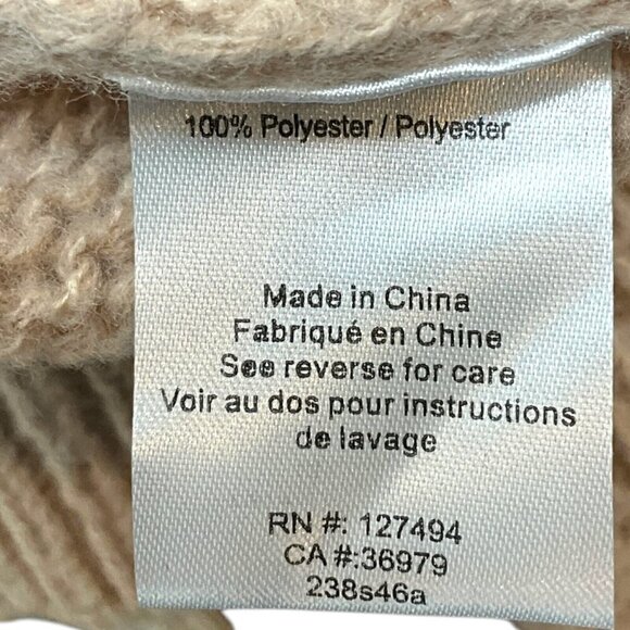 Heartloom Rylen Cardigan Sweater Size L Doe Beige Full Zip Collared Chunky - Picture 8 of 9